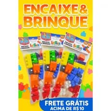 Bloco De Montar 30 Peças Rodinha Brinquedo Didático Educativo blocos de montar, brinquedo educativo, blocos infantil