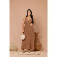 VESTIDO LONGO VISCOLYCRA ONÇA DECOTE V COM ALÇA E FENDA LATERAL ZERO TRANSPARÊNCIA VESTE DO 36 AO 44 MODA FEMENINA