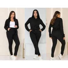 CONJUNTO INVERNO CALÇA E BLUSA MALHA CREPE CONFORTAVEL E MODERNO MODA FITNES