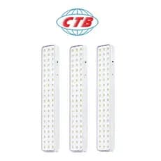 Kit 3 Luminárias Emergência 5w 60 Leds Recarregável 6500k Cor Branco 110v/220v