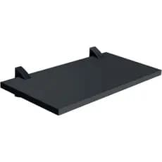 Prateleira MDF 40x20cm Preta ou Branca com Suporte Visível Bico de Tucano Prat-K para Livros Quarto
