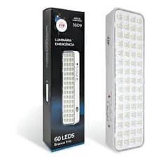 Luz de Emergência 5w 60 Leds Recarregável 6500k Cor Branco 110v/220v Luminária Grande Portátil CTB