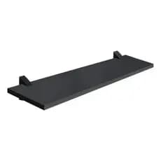 Prateleira 60x20 MDF Preta ou Branca com Suporte Bico de Tucano para Cozinha Sala Quarto Livros