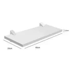 Prateleira Mdf 15mm Branco 40 x 20 Cm, Com 2 Suporte Bico de Tucano Prati-K