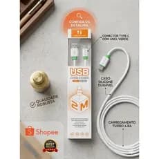 Cabo USB Tipo-C Hmaston 4.8A - 2 Metros de Puro Desempenho