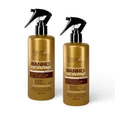 KIT 2 - QUERATINA BANHO DE VERNIZ 300ML FOREVER LISS