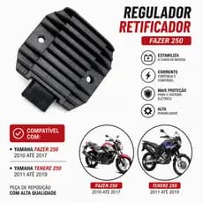Regulador Retificador Yamaha Fazer 250 Tenere 250 2010 a 2019 Xtz 250 6 Pinos 12V Alta Qualidade