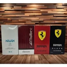 Kit 4 Perfumes Masculino 100ml Kaiak Malbec Ferrari Scuderia Red Black Importados Intenso Elegante