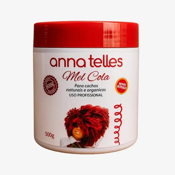 Anna Telles Mel Cola 500g Cachos Naturais Orgânicos Fixação Definição Volume Brilho Controle Frizz