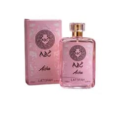 Perfume Árabe Lattafa Aisha ABC Feminino 100ml Elegante Fixação Prolongada Fragrância Intensa