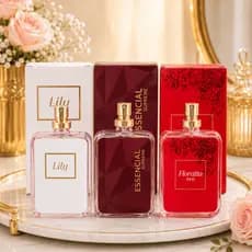 Kit 3 Perfumes Femininos 100ml Fragrâncias Variadas Elegantes e Marcantes