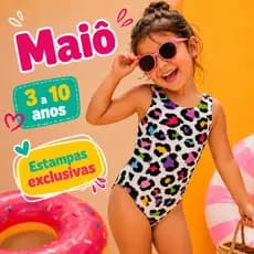 Maiô Infantil Menina Feminino Natação Praia Piscina Banho Estampado Sortido Tamanho 4 ao 10