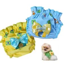 KIT 2 CALCINHA HIGIENICA BRASIL VERDE AMARELA CAES E GATOS
