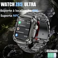 2025 Smartwatch Z85 Ultra Max para Homens - IP68 À Prova d'água, Suporta NFC, Localização GPS, Longa Autonomia