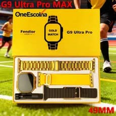 Novo G9 Ultra Pro Gold Wireless Smartwatch Bluetooth Chamada Homens Mulheres Série Esportiva PK HK9PRO/HK8PROMAX