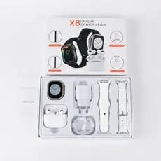 Novo Kit Smartwatch X8 Suporta Calculadora De Chamada Bluetooth Com Carregamento Rápido PD20W + Fones De Ouvido