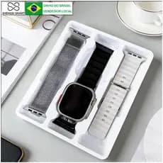 2026 novo S9 Ultra Smartwatch Chamadas Bluetooth Carregamento sem fio Monitor Frequência Cardíaca Notificação