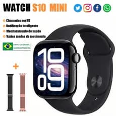 Novo Smartwatch Feminino Mini Watch 10 Moderno com Chamadas Bluetooth, Calculadora, Tela HD e Resistente à Água