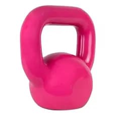 Kettlebell 4 Kg Emborrachado De Academia Para Agachamento Cor Rosa