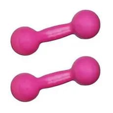 Par Peso Halteres 2kg Revestido Rosa Academia Crossfit Fisioterapia