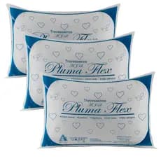 Kit com 4 Travesseiros Tnt de Manta Fibra Mista Macio Envio Imediato