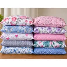 Kit 10 Fronhas Estampadas Charmosas Microfibra Toque Macio