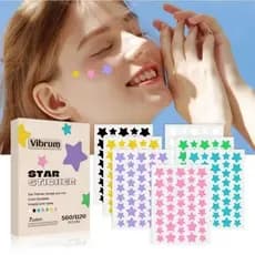 Adesivos Hidrocolóide De Estrela Para Acne 3 cartelas 120 adesivos