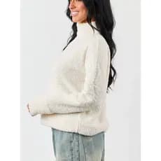 Suéter Cacharrel Feminino Gola Alta Tricô Macio Quentinho Inverno Manga Longa Blusa Frio