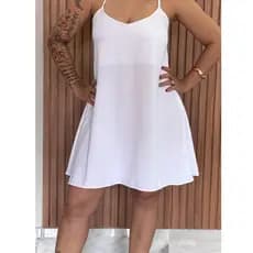 Vestido Curto Frente Unica Elegante | Branco | Vermelho | Azul bebe | Preto | Marrom reveillon e natal