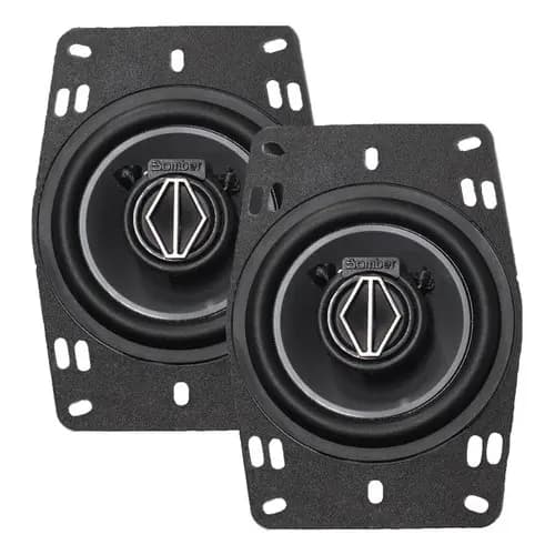Par Alto Falante Bomber 4 Polegadas BBR TOP 120W RMS (60W Cada) 4 Ohms Triaxial  Som Automotivo