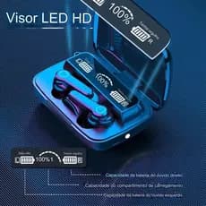 Fone De Ouvido Bluetooth M19 Auricular Wireless Game Com Case LED Bluetooth 5.3 Sem Fio A Prova D Agua Gamer Melhor prec