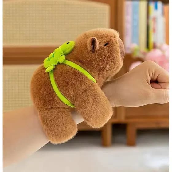 Capivara De Pelúcia 2025 Batendo Pulseira Brinquedo Das Crianças Presente Bonito Para Meninas Bebê Adulto