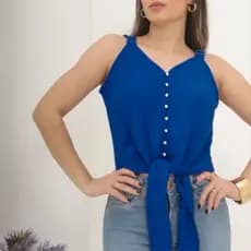Blusa Regata Duna Elegante – Alças Largas Reguláveis " Envio Rápido