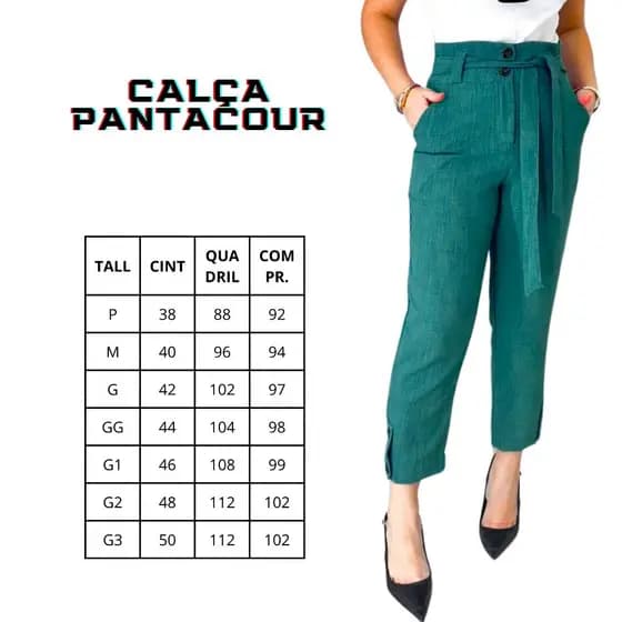 Calça Feminina Social Pantacurt Preta para Cenouras: Conforto e Sofisticação para Mulheres Modernas Cintura Alta
