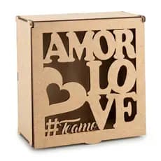 Caixa Mdf Dia Dos Namorados Para Personalizar Para Presente Surpresa MDF Cru Amor Love