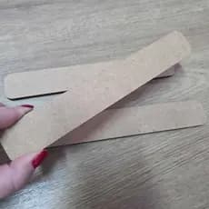 kit com 30 Palitos em MDF na cor neutra com 6mm de espessura