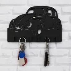Porta Chaves Para Parede Fusca Vazado 6 Ganchos MDF Para Decoração
