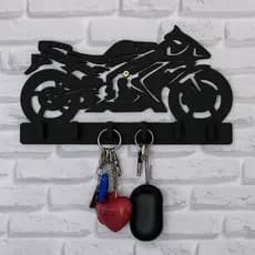 Porta Chaves Para Parede Moto vazado 6 Ganchos MDF Para Decoração