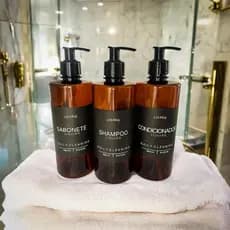 Kit com 3 Dispensers frascos Âmbar de 500ml com Válvula Pump | Ideal para Sabonete, Shampoo e Condicionador