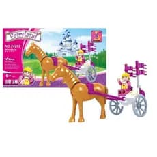 Blocos de Montar Menina Rosa Castelo Carruagem Cafeteria Trenzinho Jetsky Princesa Casa Barbi Poly