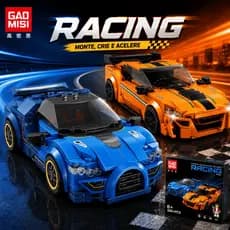 Blocos de Montar Carro Esportivo Racing Block Car Series Colecionável 341 Peças