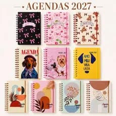 Agenda 2027 Espiral 13X18cm 320 Páginas Lançamento 1 dia por página Feminina