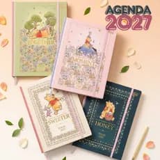 Agenda 2027 Pooh Disney Tilibra Capa Dura 1 Página Por Dia Com Elástico Planejamento Diário Planner Agenda Fofa