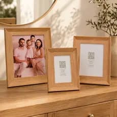 Porta Retrato Madeira Ecologica Elegante MDF Decorativo 10x15 15x20 20x25 Kit Trio Moderno