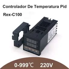 Controlador De Temperatura Pid Rex-C100 Saída Relé Para Contator 1370 graus forno elétrico.