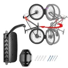 Suporte de parede giratório para bicicleta, ângulo móvel, rack de parede, rack de estacionamento ajustável