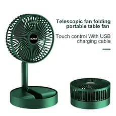 Ventilador Portátil Dobrável 180 Ajustável Doméstico Retrátil Mudo Kipas USB Recarregável Telescópico De Baixo Ruído Min