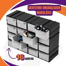 Mini Organizador com 16 Gavetas Empilhável Modulável Gaveteiro Multiuso
