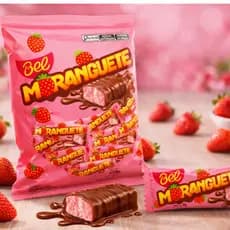CHOCOLATE MORANGUETE 50 UNIDADES PACOTE BOMBOM 450G