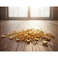Alfinete de Segurança Ouro - Pacote com 100/50 Unidades Varios Tamanhos